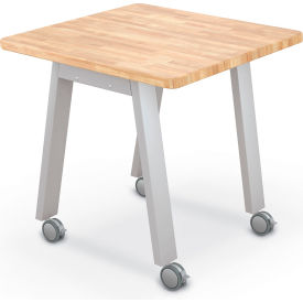 3636 Compass Makerspace Table, 36"L x 36"W x 36-5/8"H, Butcher Block Top