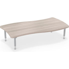 Hierarchy Creator Rectangle Table, Youth Height, Gray Elm, Matching Edge