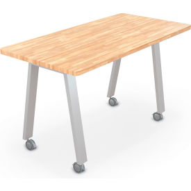 7236 Compass Makerspace Table, 36"L x 72"W x 42-5/8"H, Butcher Block Top