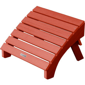 Folding Adirondack Ottoman, Rustic Red