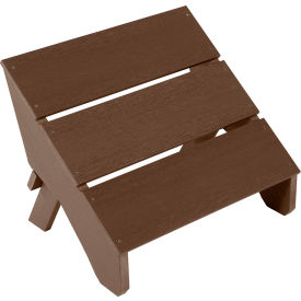 Italica Modern Folding Ottoman, Weathered Acorn