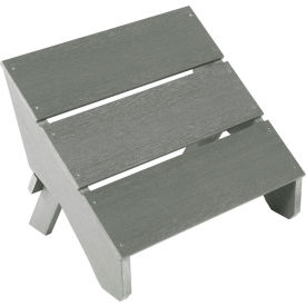 Italica Modern Folding Ottoman, Coastal Teak