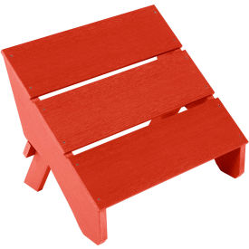 Italica Modern Folding Ottoman, Rustic Red
