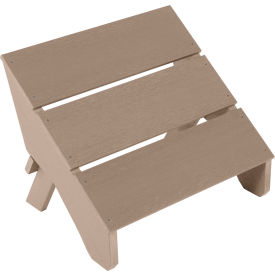 Italica Modern Folding Ottoman, Woodland Brown