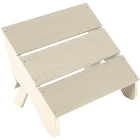 Italica Modern Folding Ottoman, Whitewash
