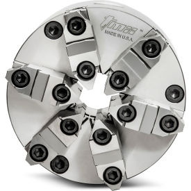 6-Jaw (2 Piece) Scroll Chuck, Forged Steel, Front Mount, Plain Back, 9-13/16" Dia.