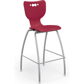 Hierarchy 30" Mid Back Stool, Maroon