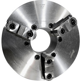 SET-TRU 3-Jaw (2 Piece) Scroll Chuck, Forged Steel, Plain Back, 15-3/4" Dia.