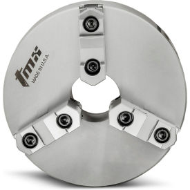 3-Jaw (2 Piece) Scroll Chuck, Forged Steel, Back Mount, Plain Back, 7-7/8" Dia.