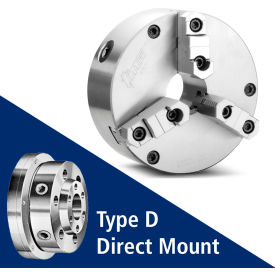 D1-11 3-Jaw (2 Piece) Scroll Chuck, Forged Steel, 24-13/16" Dia.