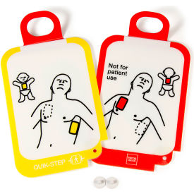 CR2 AED Training System Replacement Electrode Pads, Red/Yellow
