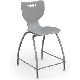 Hierarchy 24" Mid Back Stool, Gray