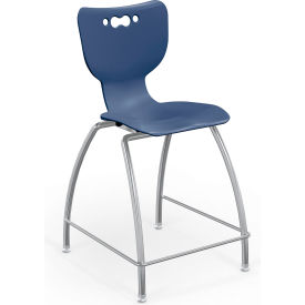 Hierarchy 24" Mid Back Stool, Navy
