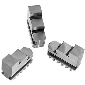 Hard Solid OD Jaws For 6" Scroll Chuck, 3-Jaw, 3 Piece Set