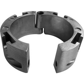 Stanchion Collar, 4 Way Connectivity, 2-1/2" Dia, Satin Aluminum