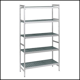 Aluminum Shelving Unit, 5 Shelves, Starter, 52"W x 14"D x 83"H