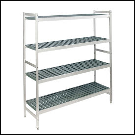 Aluminum Shelving Unit, 4 Shelves, Starter, 47"W x 18"D x 71"H