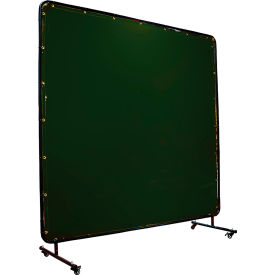Framed Weld Screen, 6'W x 6'H, Semi Transparent Dark Green
