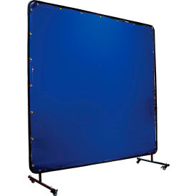 Framed Weld Screen, 6'W x 6'H, Semi Transparent Blue