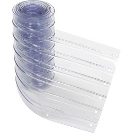 Replacement Ribbed Strip For Strip Curtain, 0.11" Thick, 1'W x 8'H, Clear, 5/Pack