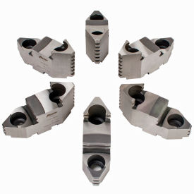 Hard Top Jaws For 10" Scroll Chuck, 6-Jaw 6 Piece Set