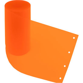 Replacement Strip For Strip Curtain Doors, 0.08" Thick, 1'W x 13'H, Orange, 5/Pack