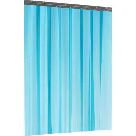 Low Temp Scratch Resistant Strip Door, Ribbed PVC, 0.11" Thick, 4'W x 7'H, Clear