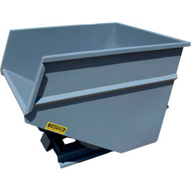 Heavy Duty Steel Self-Dumping Forklift Hopper w/Bump Release, 3 Cu. Yd, 7000 Lbs., Gray