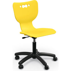 Hierarchy 5-Star Chair, No Arms, Soft Caster, Yellow