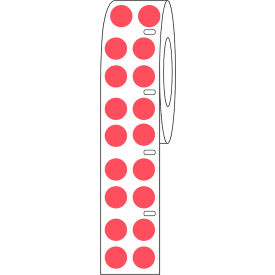 Cryo Direct Thermal Label, 13mm Dots For 2.0mL Tubes, Red, 4000/Roll