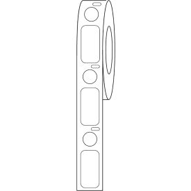 Cryo Label/Dot Combo, 24x13mm & 9.5mm Dot For 1.5mL Tubes, White, 500/Roll
