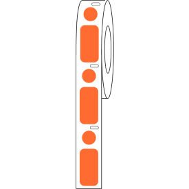 Cryo Label/Dot Combo, 24x13mm & 9.5mm Dot For 1.5mL Tubes, Orange, 500/Roll