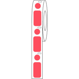 Cryo Label/Dot Combo, 24x13mm & 9.5mm Dot For 1.5mL Tubes, Red, 500/Roll