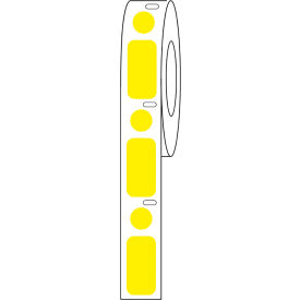 Cryo Label/Dot Combo, 24x13mm & 9.5mm Dot For 1.5mL Tubes, Yellow, 500/Roll