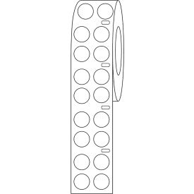Cryo Direct Thermal Label, 13mm Dots For 2.0mL Tubes, White, 4000/Roll