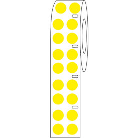 Cryo Direct Thermal Label, 13mm Dots For 2.0mL Tubes, Yellow, 4000/Roll