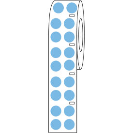 Cryo Direct Thermal Label, 9.5mm Dots For 1.5mL Tubes, Blue, 4000/Roll