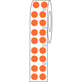 Cryo Direct Thermal Label, 9.5mm Dots For 1.5mL Tubes, Orange, 4000/Roll