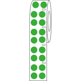 Cryo Direct Thermal Label, 9.5mm Dots For 1.5mL Tubes, Green, 4000/Roll