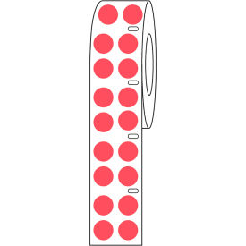 Cryo Direct Thermal Label, 9.5mm Dots For 1.5mL Tubes, Red, 4000/Roll