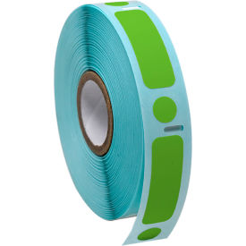 Cryo Label/Dot Combo, 38x13mm & 9.5mm Dot For 2.0mL Tubes, Green, 500/Roll