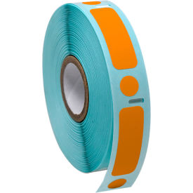 Cryo Label/Dot Combo, 38x13mm & 9.5mm Dot For 2.0mL Tubes, Orange, 500/Roll