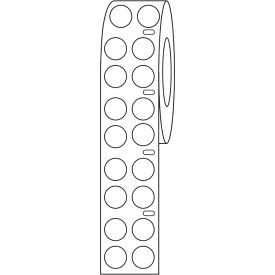 Cryo Direct Thermal Label, 9.5mm Dots For 1.5mL Tubes, White, 1000/Roll
