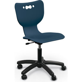 Hierarchy 5-Star Chair, No Arms, Hard Caster, Navy