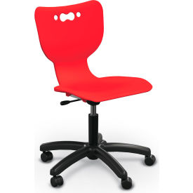Hierarchy 5-Star Chair, No Arms, Hard Caster, Red