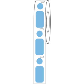 Cryo Label/Dot Combo, 24x13mm & 9.5mm Dot For 1.5mL Tubes, Blue, 500/Roll