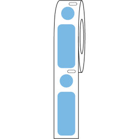 Cryo Label/Dot Combo, 33x13mm & 9.5mm Dot For 2.0mL Tubes, Blue, 500/Roll