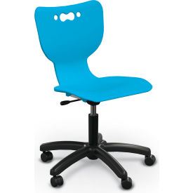 Hierarchy 5-Star Chair, No Arms, Soft Caster, Blue