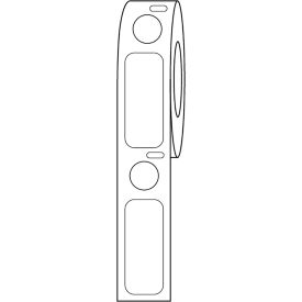 Cryo Label/Dot Combo, 33x13mm & 9.5mm Dot For 2.0mL Tubes, White, 500/Roll
