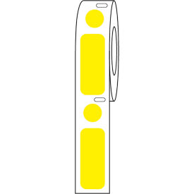 Cryo Label/Dot Combo, 33x13mm & 9.5mm Dot For 2.0mL Tubes, Yellow, 500/Roll